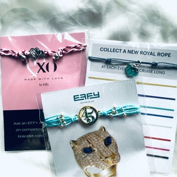 NWT Lot of 3 Effy Bracelet Royal Caribbean Rope Charm Collection - Picture 2 of 15
